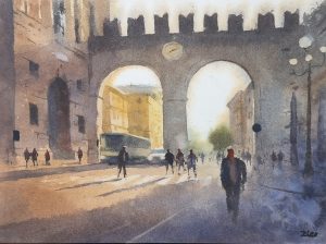 Street Scene Verona – Watercolour Tutorial